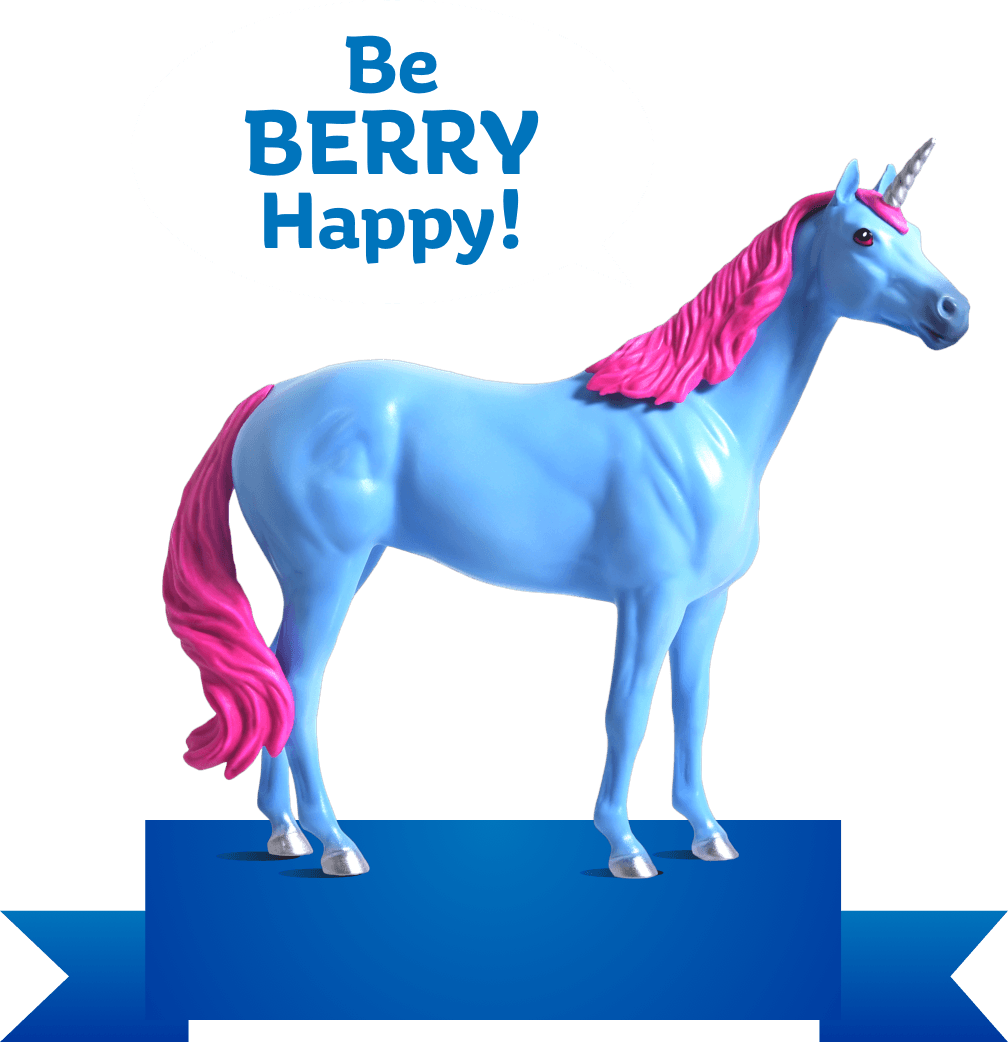 Berry says, 'Be BERRY
Happy!'